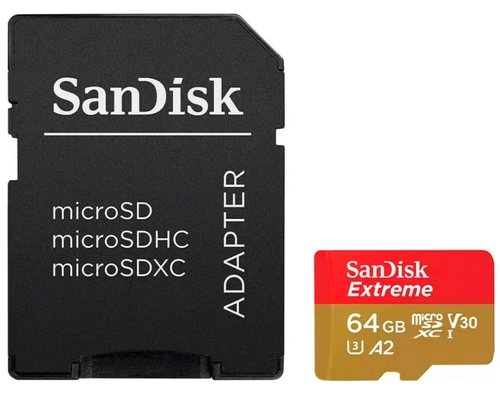 SanDisk Extreme PLUS 64 GB Class 10/UHS-I (U3) V30 microSDXC