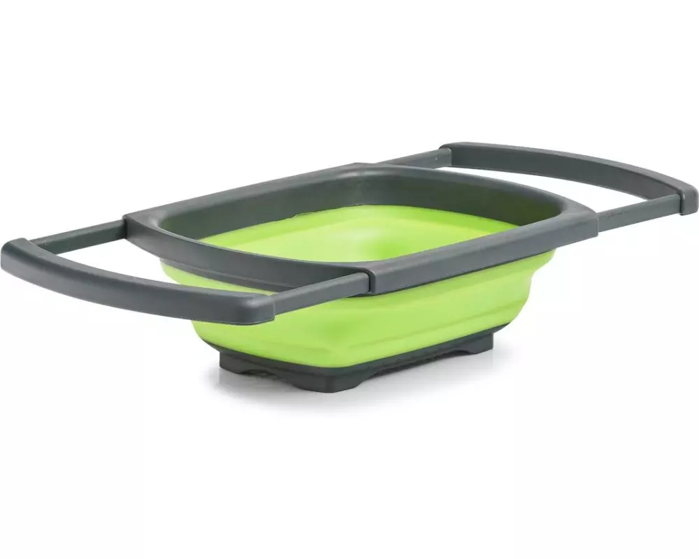 Zeller Present Faltsieb ausziehbar Kunststoff Grün/Schwarz 44 x 30 x 13 cm