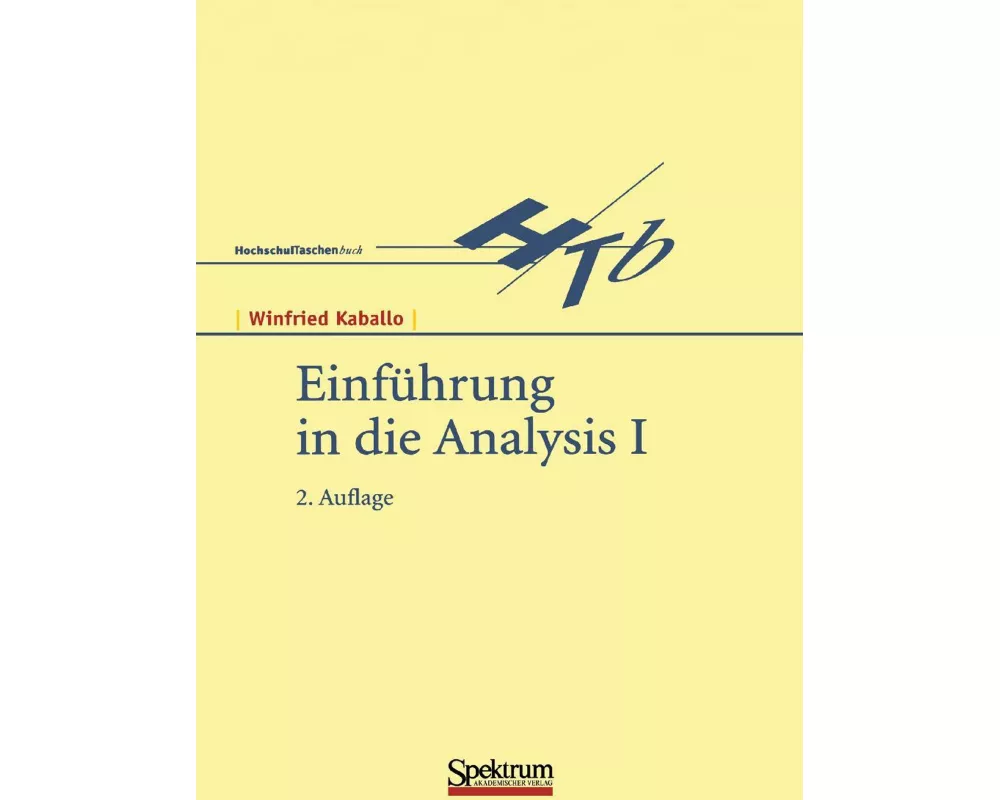 Einführung in die Analysis I