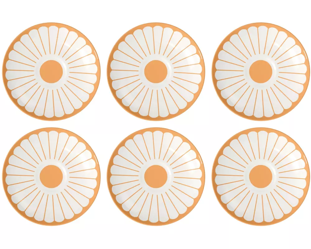 Villeroy & Boch Untertasse Fleur 6 Stück, Gelb