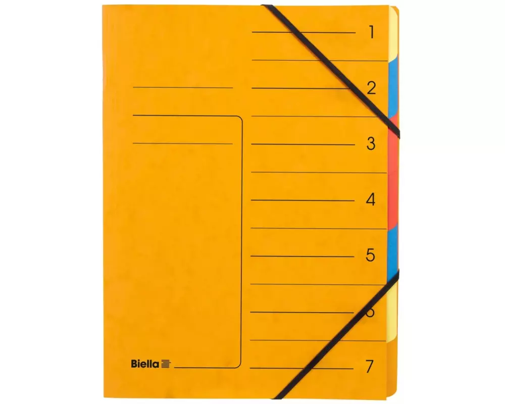 Biella Ordnungsmappe TopColor 7-teilig, Gelb