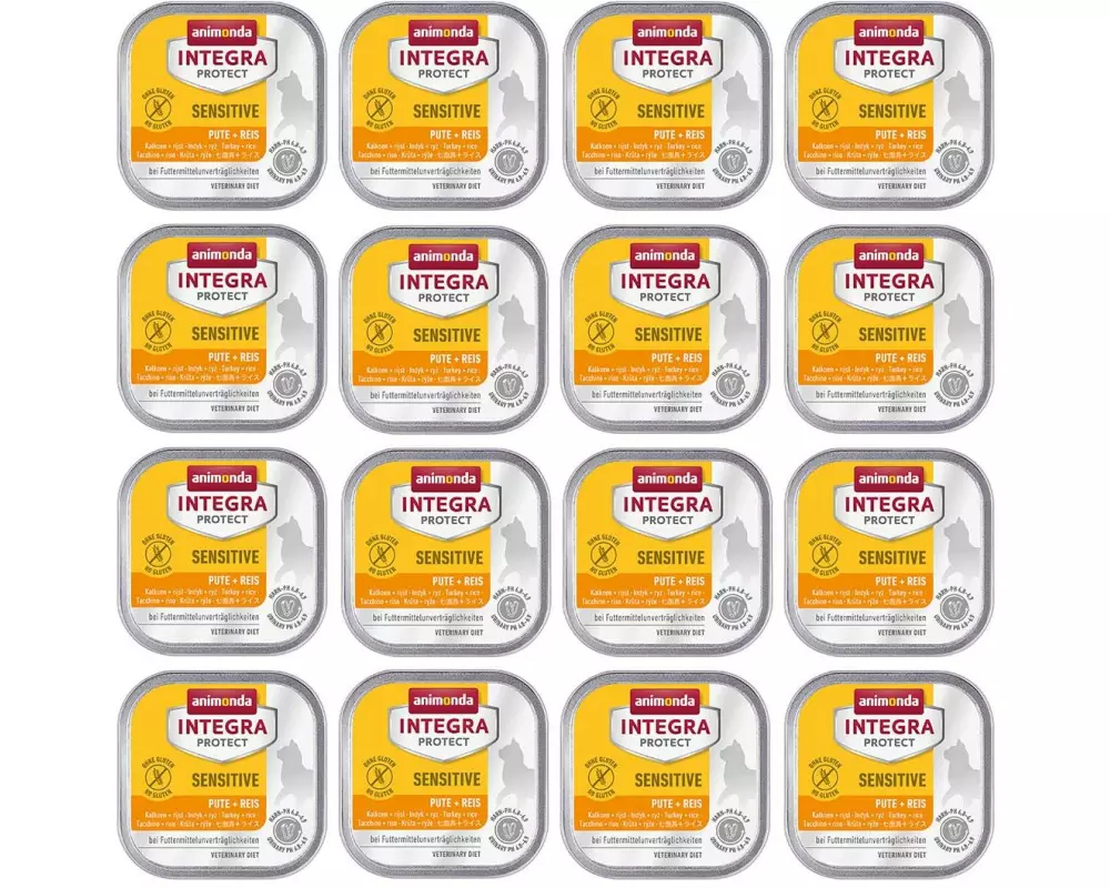 Animonda Integra Protect Nassfutter Sensitive Pute & Reis, 16 x 100 g