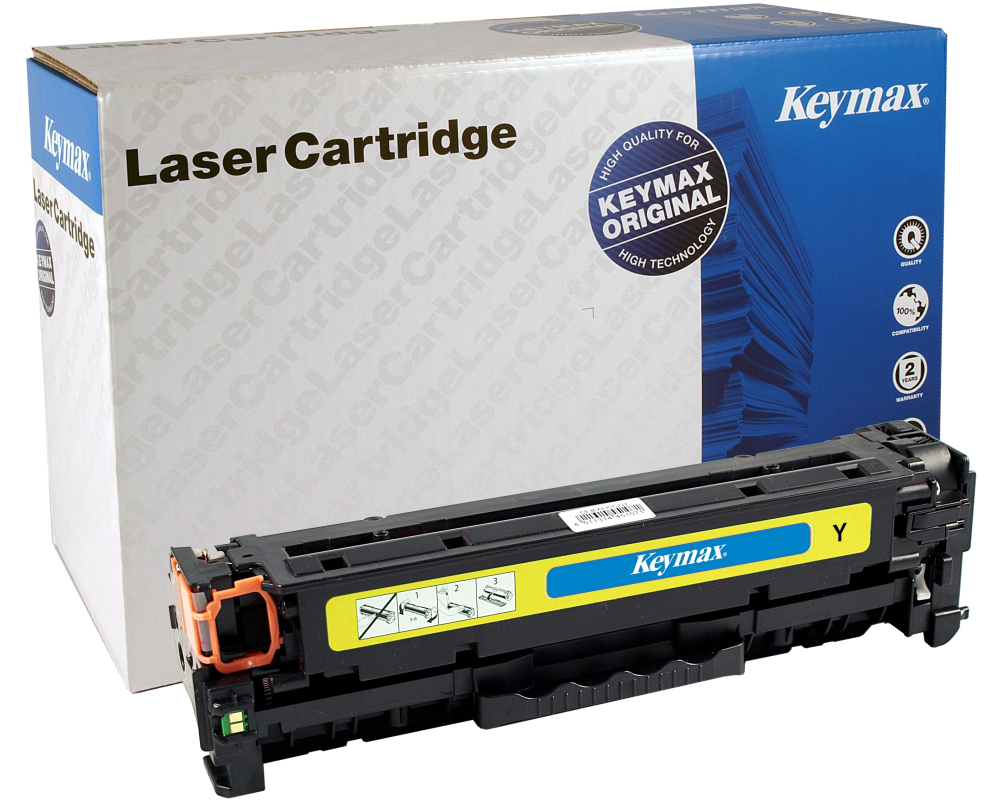 KEYMAX RMC-Toner-Modul yellow CC532AKEY zu HP CLJ CP2025 2800 Seiten