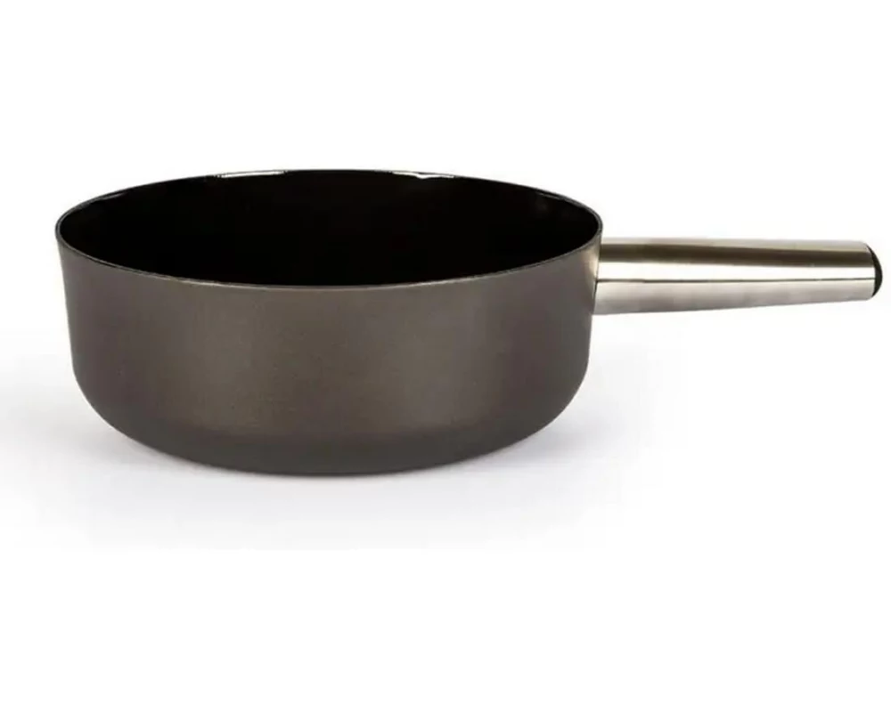 Stöckli Fondue-Caquelon Emotion Inox 23 cm, Schwarz