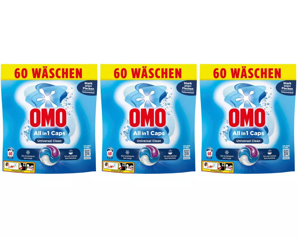 Omo Waschmittel Kapseln Universal Clean 3x 60 Stück