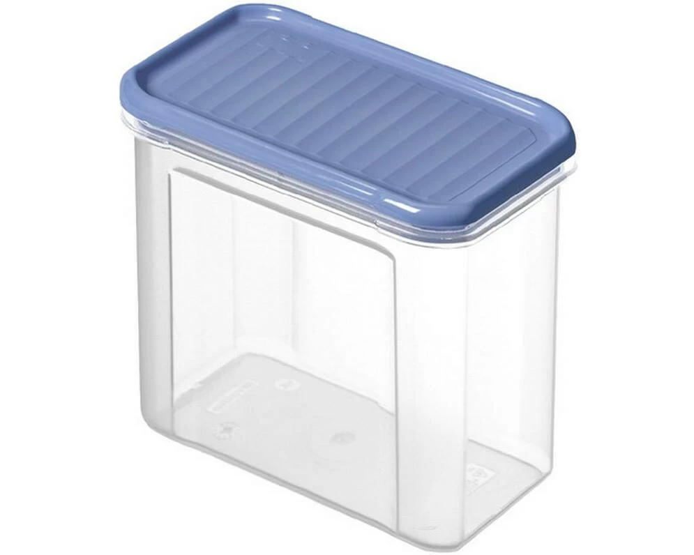 Rotho Vorratsdose Domino 1 l, Blau/Transparent