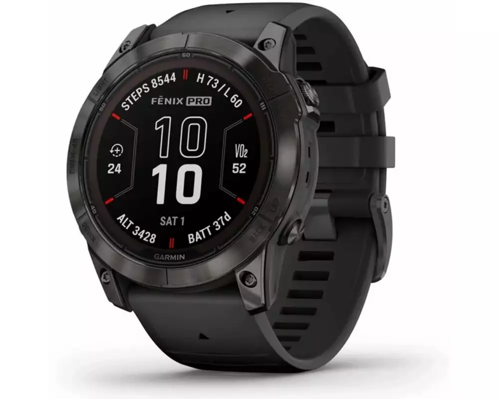 GARMIN GPS-Sportuhr Fenix 7X Pro Sapphire Solar Edition Schwarz