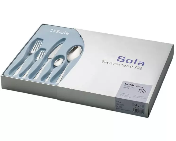 Sola Besteckset Corso 60-teilig, Silber