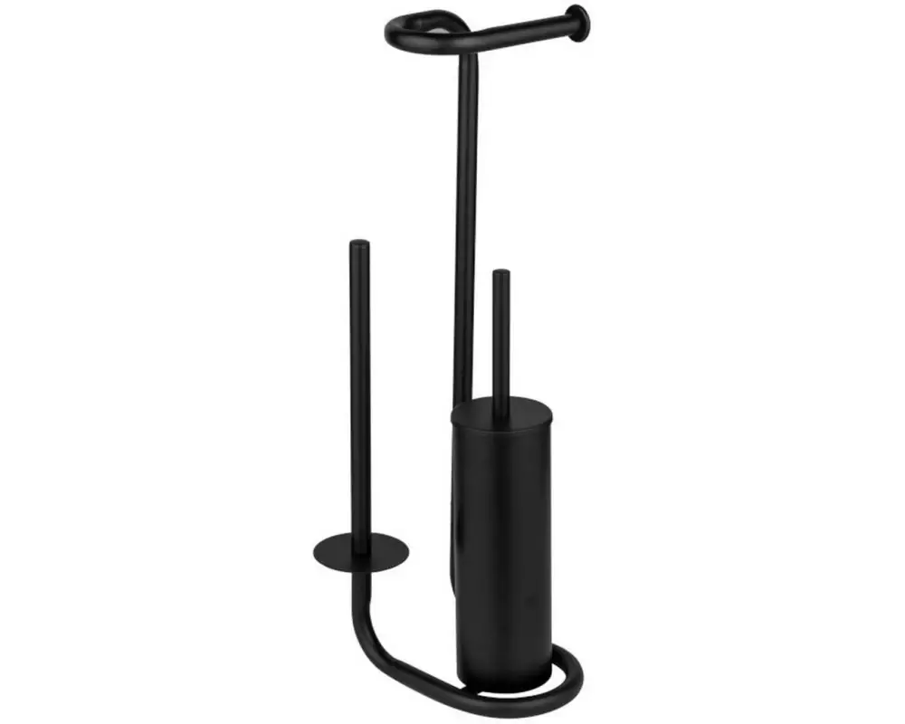 Wenko WC-Garnitur Universaleo 20 x 23 x 62.5 cm, Schwarz