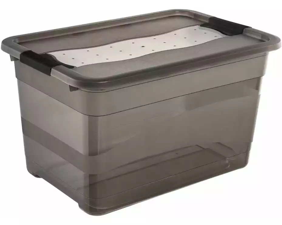 keeeper Aufbewahrungsbox Cornelia, Grau / transparent, 52 l