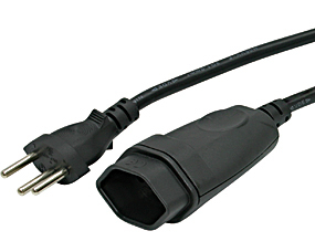 STEFFEN Verlängerungskabel 5,0 m 302155 schwarz 3-polig