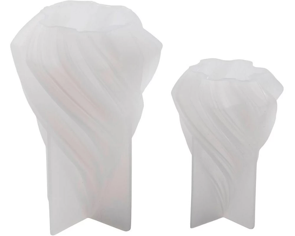 Creativ Company Kerzengiessform Silikon Weihnachtsbäume, 2 Stück