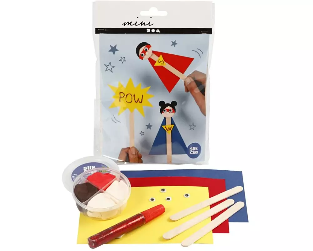 Creativ Company Modellier-Set Eisstiel-Figuren, Superheld, 1 Set