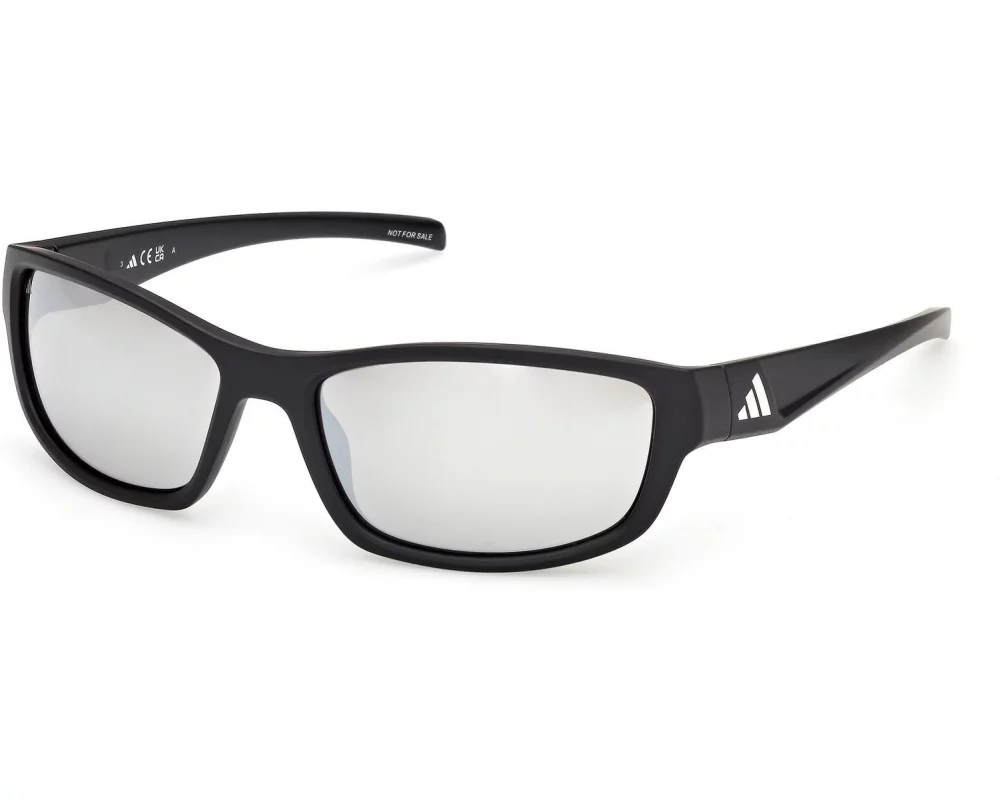 adidas ES0005 Sport Sonnenbrille Matte Black, Smoke Mirror