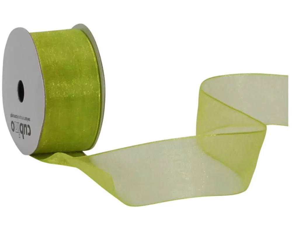 Spyk Organzaband Organsa 25 mm x 6 m, Hellgrün