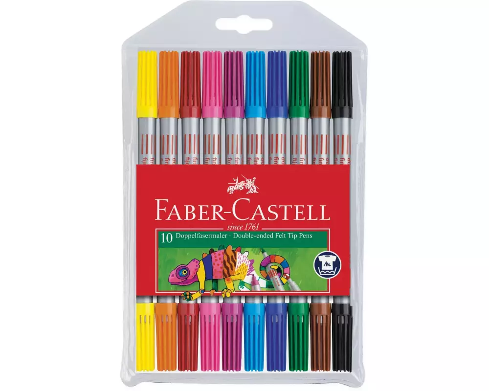 Faber-Castell Filzstift Set mit 10 Stück, farbig