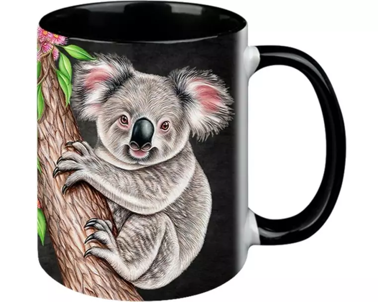 creanorm Tasse Koala Black Edition 330 ml, 1 Stück, Schwarz