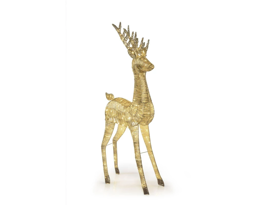 STT LED-Figur Gold reindeer, 180 cm, Gold