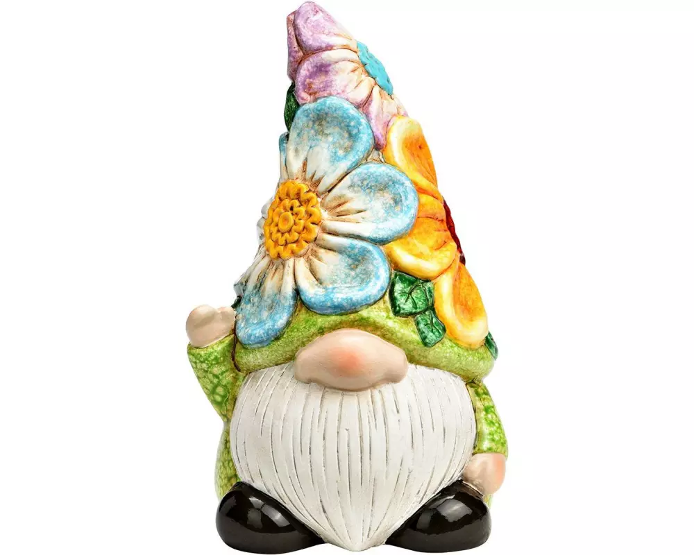 G. Wurm Dekofigur Wichtel Blume 13 x 21 x 11 cm