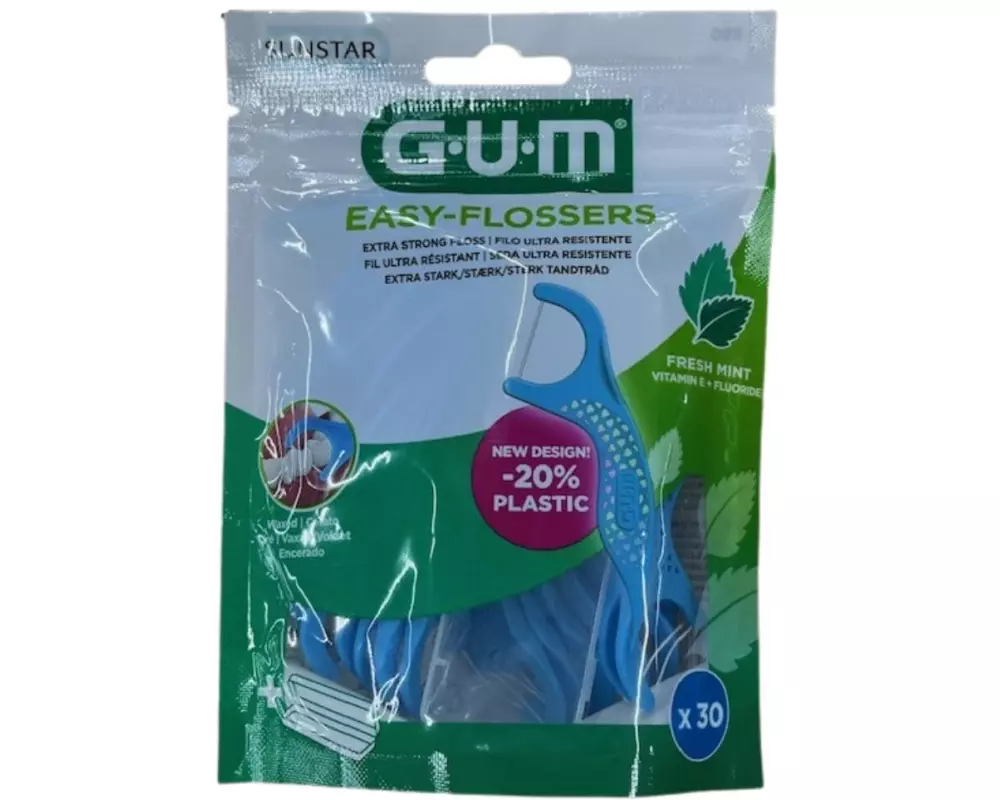 GUM Easy-Flossers Zahnseide-Sticks, 30 Stück