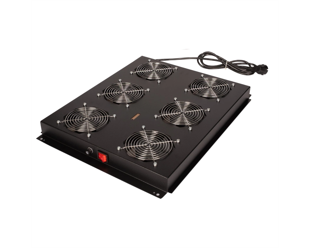 ROLINE 19-Zoll Dachlüftereinheit 6 Lüfter, ON/OFF für Serverschrank der PRO Serie schwarz