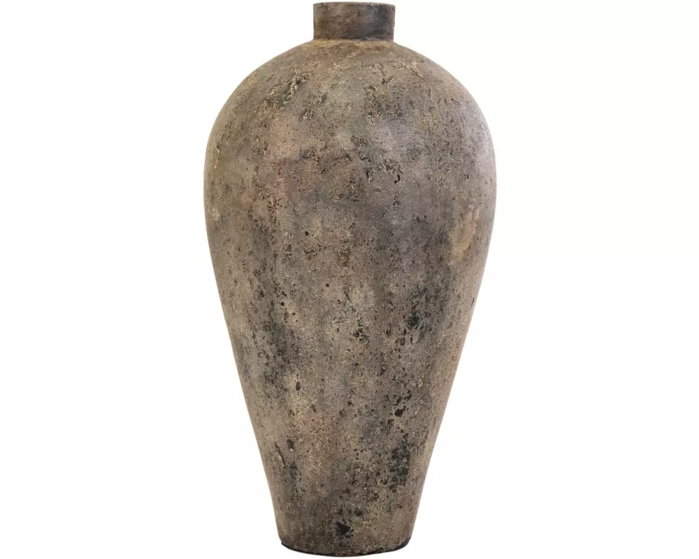House Nordic Vase Corvo 80 cm, Steinbraun