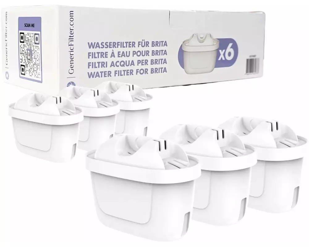 GenericFilter Wasserfilterkartuschen für Brita Maxtra+ 6 Stück