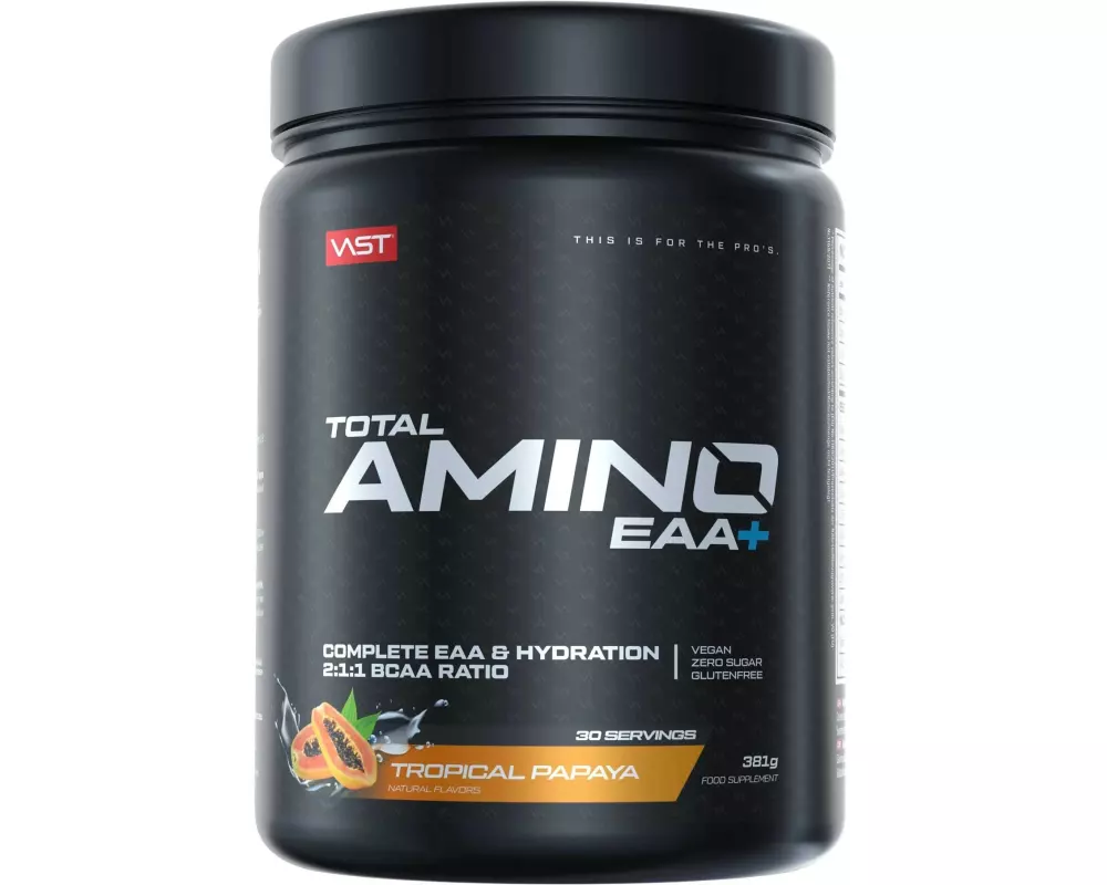VAST Pulver Total Amino EAA+ Dose: 381g, Tropical Papaya