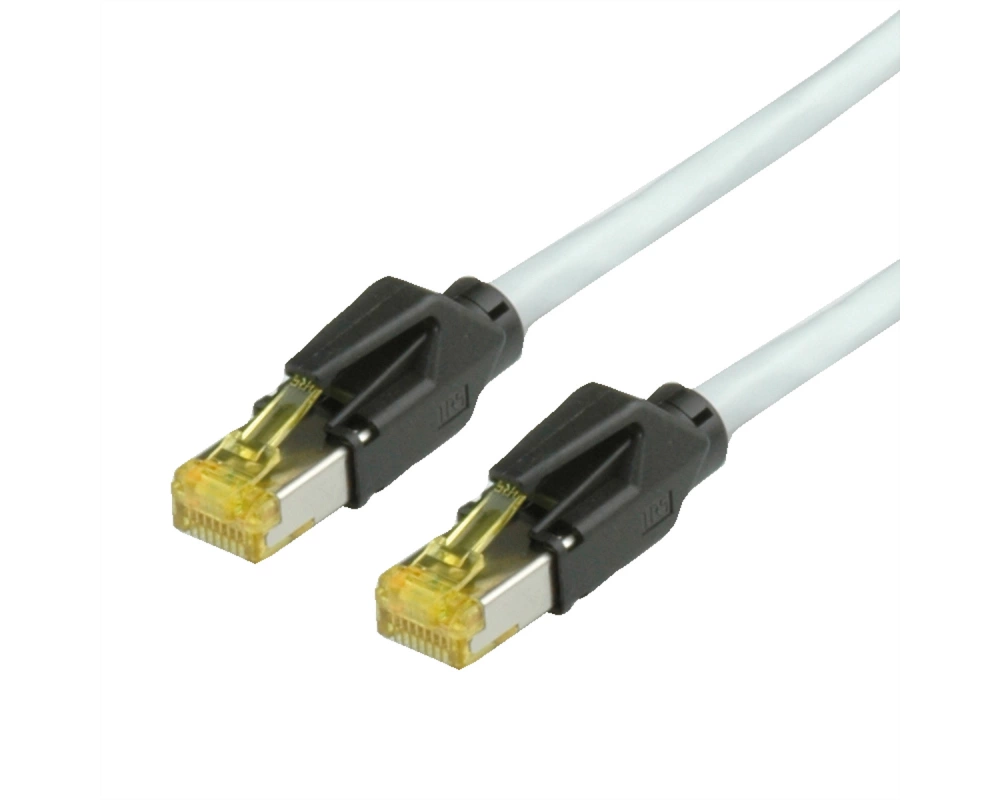 DRAKA Patchkabel Cat.6A (Class EA) S/FTP, UC900 TM31, LSOH, grau, 0,5 m