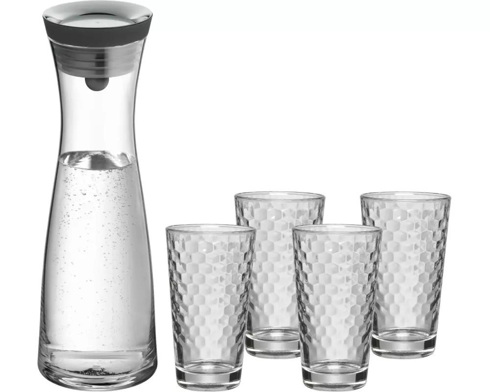 WMF Karaffe inklusive 4 Gläser 1 l, Transparent