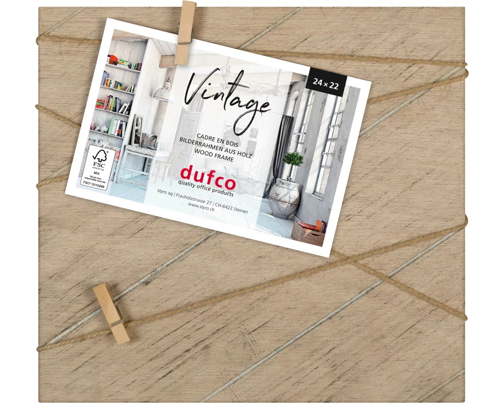 DUFCO Holz-Bilderrahmen Vintage 1810.10005 24x22cm pastellrosa