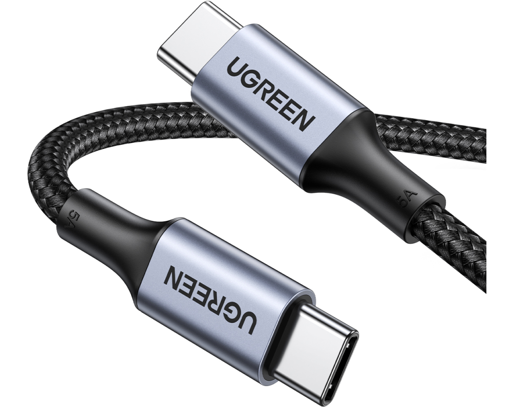 UGREEN Cable USB-C to USB-C 2.0 70428 100W,Alu Case,Braid 1.5m, Gr.