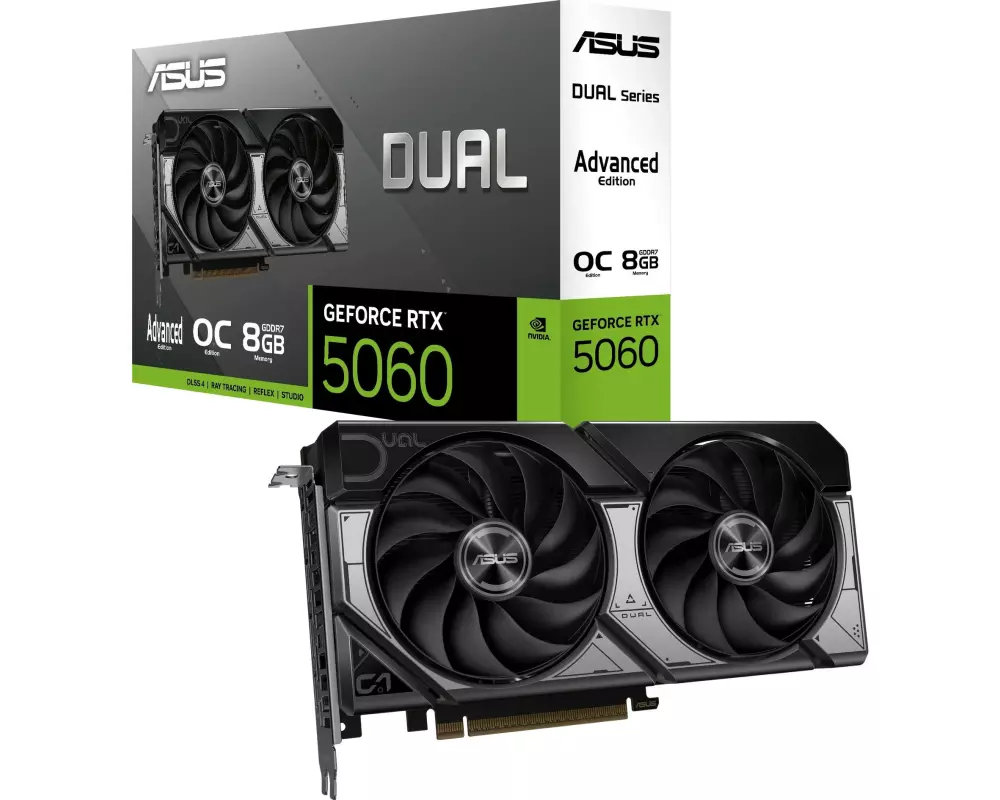 ASUS Grafikkarte GeForce RTX 5060 DUAL OC Advanced 8 GB GDDR7