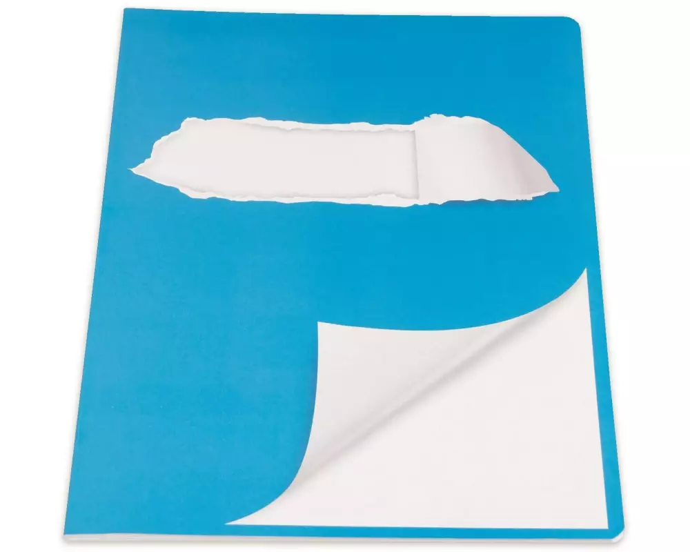 ELCO Schulheft A4, Blanko, Blau/Weiss