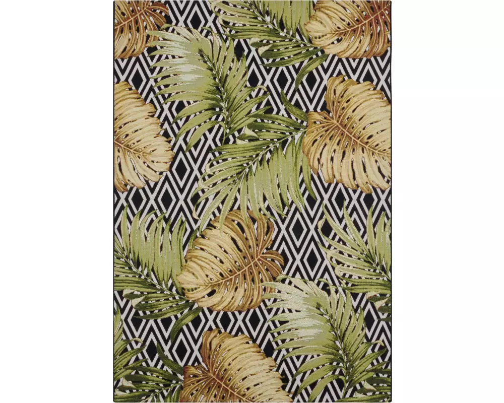 Hanse Home Teppich Diamonds and Leaves 80 cm x 165 cm, Mehrfarbig