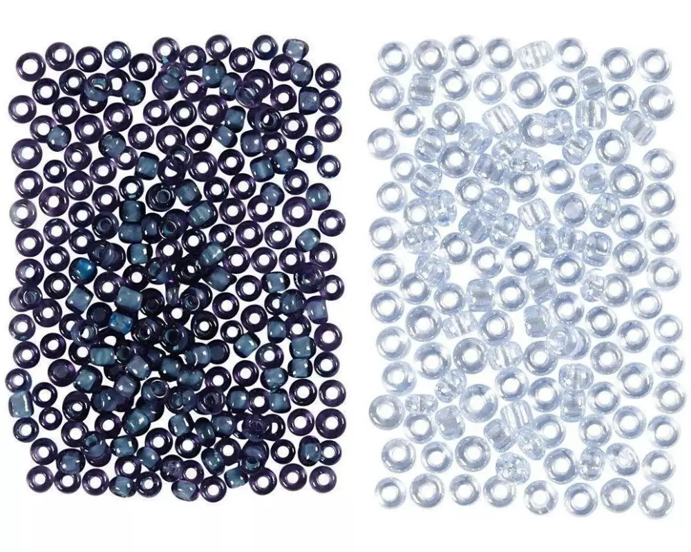 Creativ Company Rocailles-Perlen 15/0 Dunkelblau/Hellblau