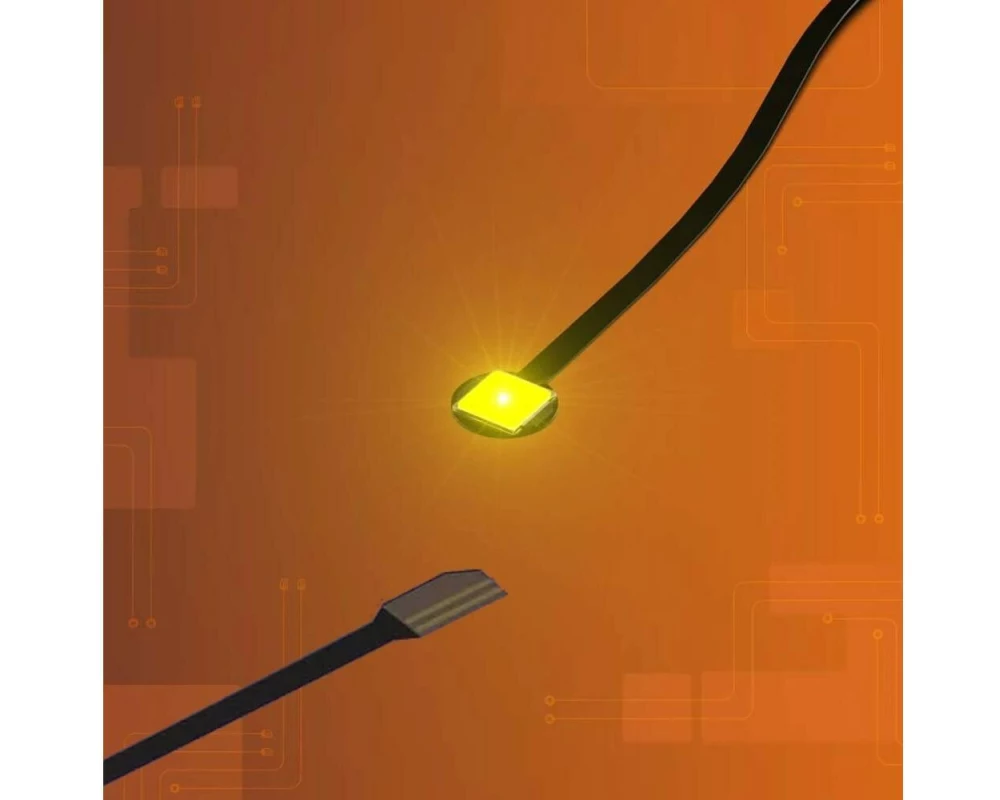 Light My Bricks 2.0 Astro LED Gross Gelb mit 30 cm Flachkabel 4er Pack