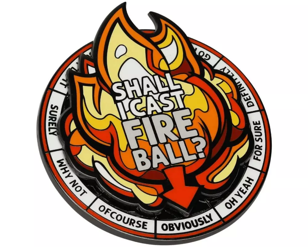 Glass Staff Anstecker Casting Fireball Spinner Schwarz/Rot