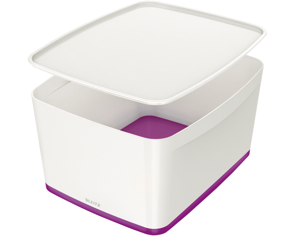 LEITZ MyBox Gross, mit Deckel 18lt 5216-10-62 weiss/violett