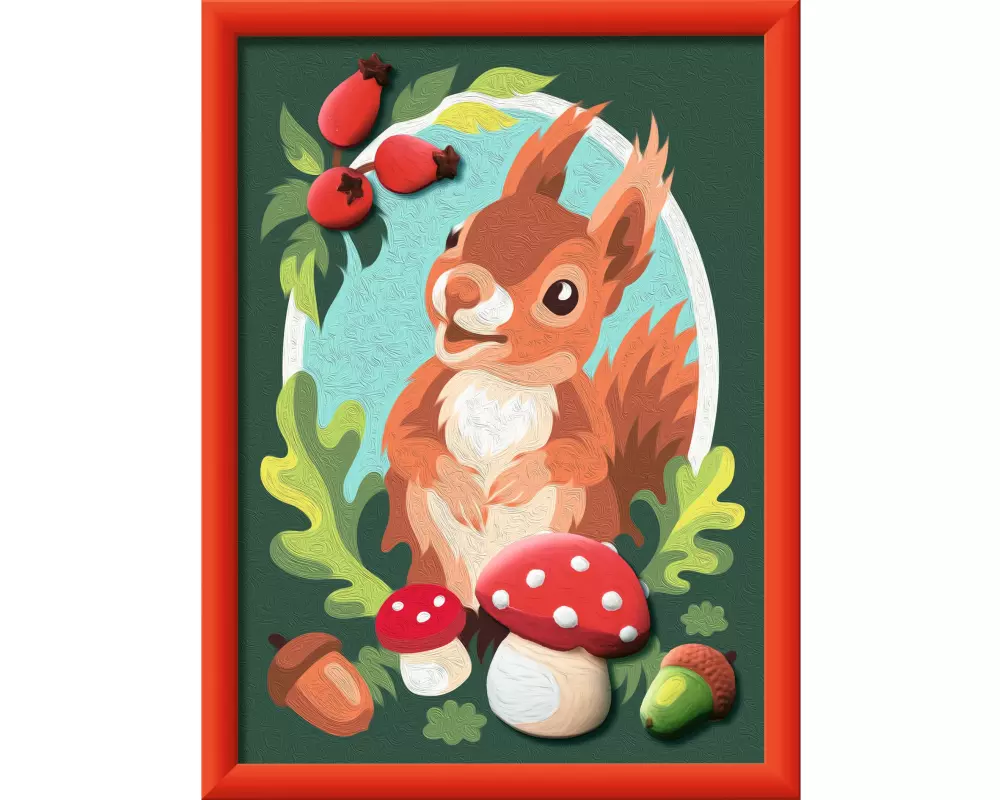 Ravensburger Malen nach Zahlen Eichhörnchen mit 14 Acrylfarben
