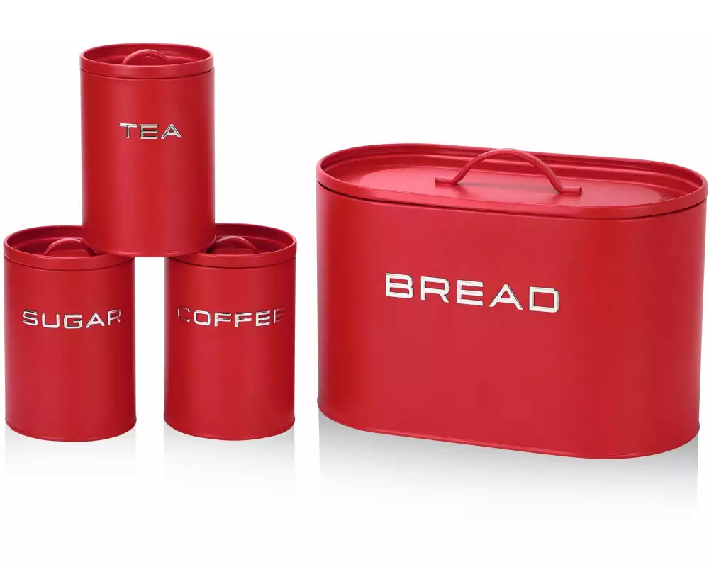 GOURMETmaxx Vorratsdose 8-teilig, 0.019 l, Rot