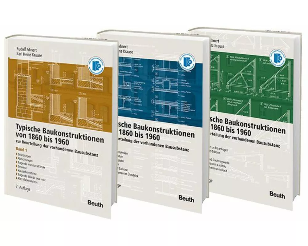 Typische Baukonstruktionen von 1860-1960. Buchpaket/ 3 Bde