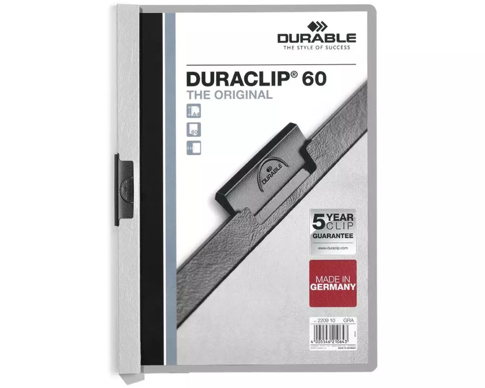 DURABLE Klemmhefter Duraclip 60 Grau