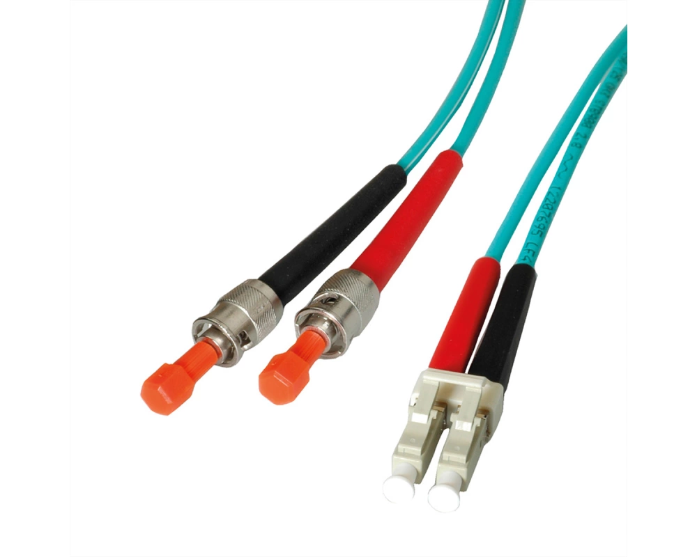 LEONI LWL-Kabel duplex 50/125µm OM3, Suhner LC/ST, 20 m