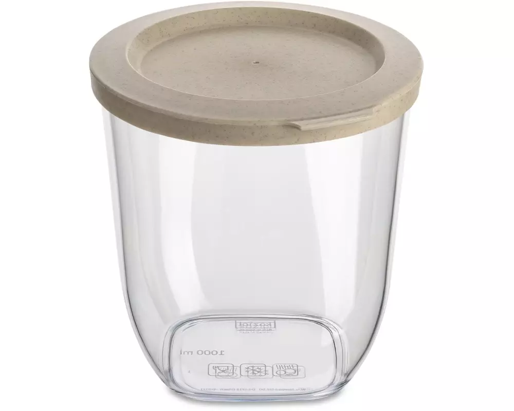 Koziol Vorratsdose Connect Dry S 1 l, Sand/Gelb