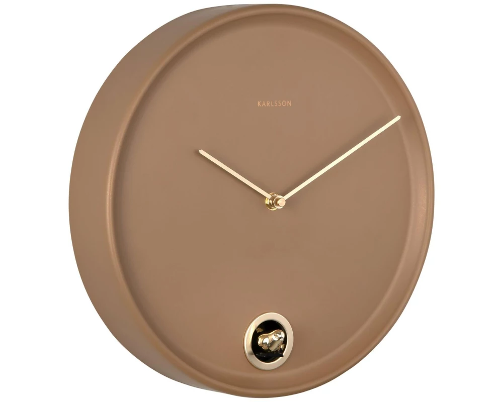 KARLSSON Wanduhr Esencia Cuckoo 30 cm, Mokkabraun