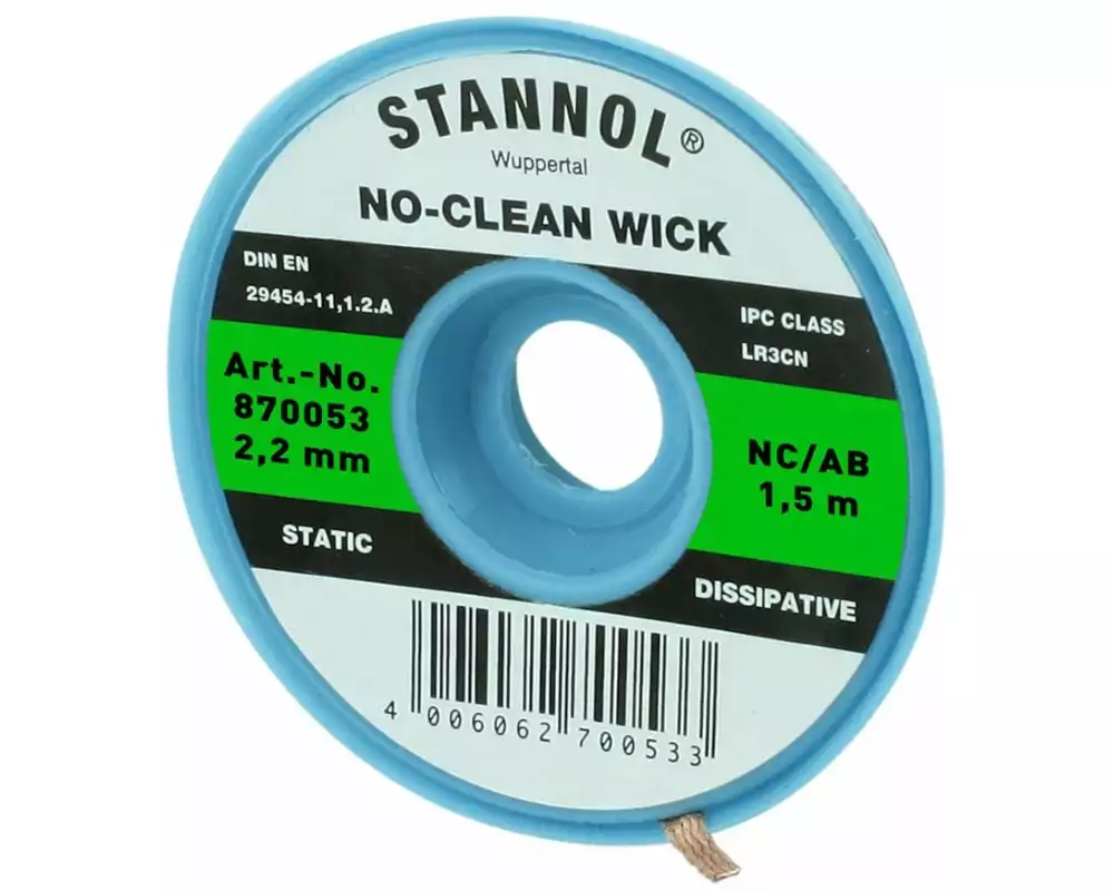 Stannol Entlötlitze NC-AB Entlötlitze 2.2 mm x 1.5m halogenfrei