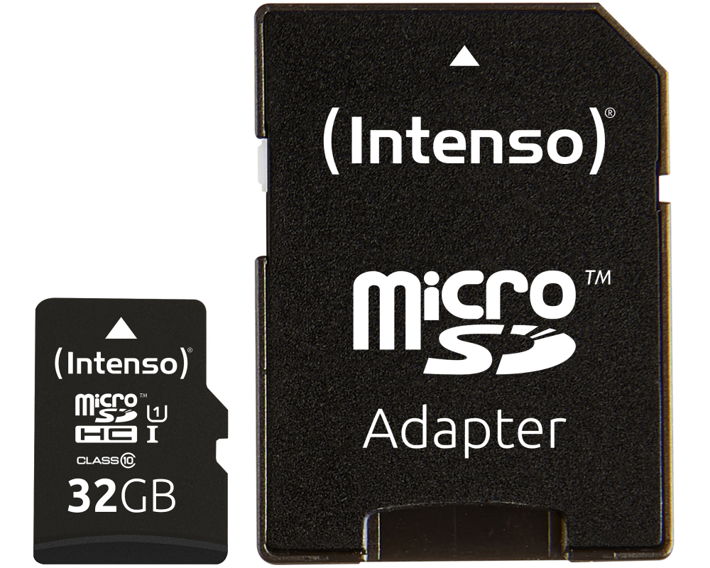 INTENSO Micro SDHC Card PREMIUM 32GB 3423480 with adapter, UHS-1