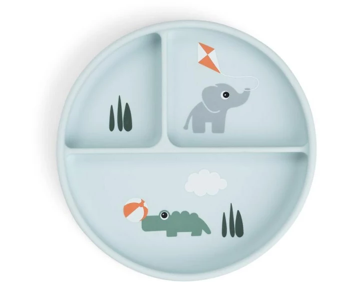 done by deer Kinderteller Sticky & Stay Playground Blau