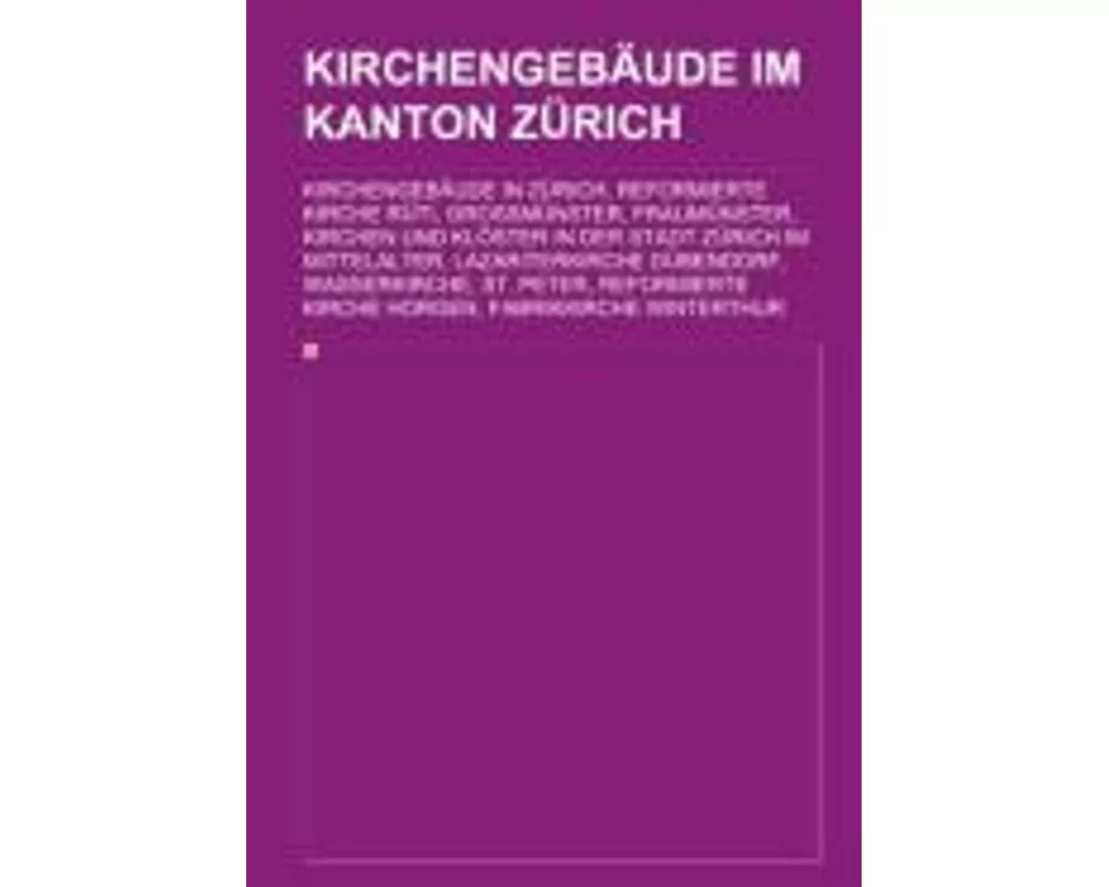 Kirchengebäude im Kanton Zürich